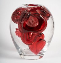Lalique, Vase Aux Deux Dragons.