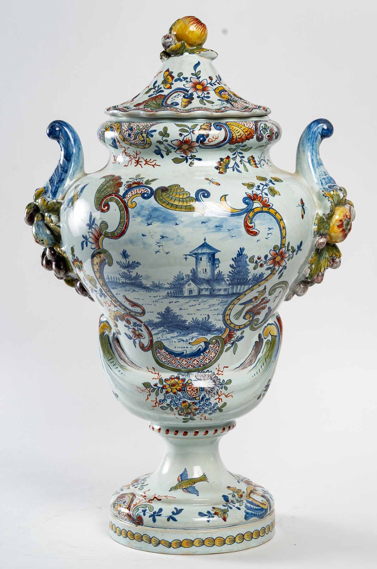 Vase Delft polychrome, XVIIIème siècle||||||||||||