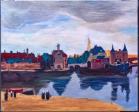 Tableau Etude du &quot;Port de Delft&quot; Vermeer