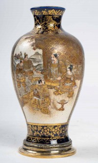 Vase satsuma, faïence satsuma Japon XIXème