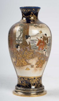 Vase satsuma, faïence satsuma Japon XIXème