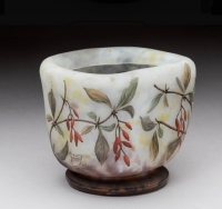 Daum : Vase à section carré 1905