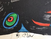 MIRO Joan Escultor Lithographie en couleur signée