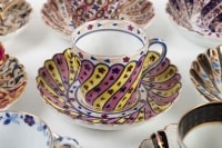 Huit tasses à café torsadées Vienne fin 19e siècle