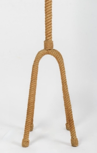 1950 Lampadaire en corde par Audoux Minet