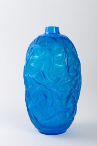 Série de vases « Ronces » verre rouge, bleu, opalescent et butterscotch de René LALIQUE