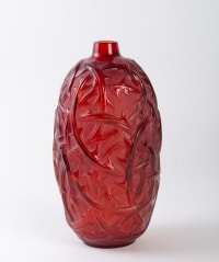 Série de vases « Ronces » verre rouge, bleu, opalescent et butterscotch de René LALIQUE