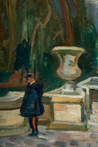 André Planson (1898-1981) Parc de La Ferté sous Jouarre huile sur toile vers 1943