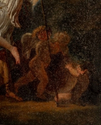 Mars et la Justice, Huile sur toile par Charles Toussaint LABADYE.
