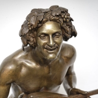 Vendangeur Improvisant Sur Un Sujet Comique (Souvenir de Naples) , Francisque Joseph Duret - Bronze