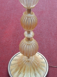 1950/70 Lampadaire Barovier &amp; Toso Avec Paillons d’Or