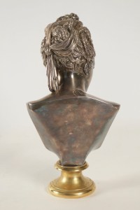 Buste Of Diane In Bronze And Silver. Beginning Of The 20th Century. Style Louis XV.