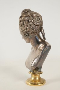 Buste Of Diane In Bronze And Silver. Beginning Of The 20th Century. Style Louis XV.