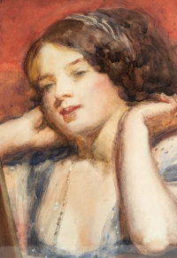 Femme au miroir de Joseph Jean Marius AVY (1871 – 1939 )