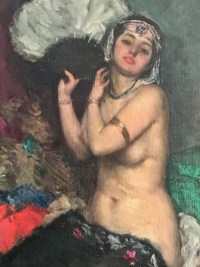 Peinture sur toile &quot; La femme à l&#039;éventail&quot;. Ref:9
