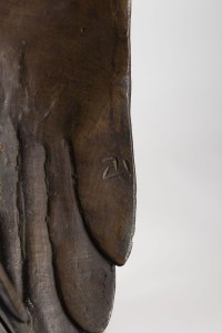 Heron in bronze - Edo period