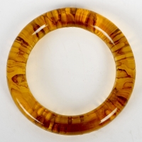 Bracelet « Raisins » verre jaune ambré patiné sépia de René LALIQUE