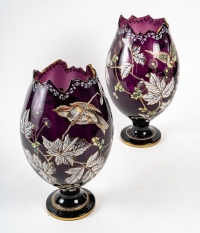 Paire de vases en cristal, Napoléon III, XIXème siècle