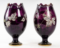 Paire de vases en cristal, Napoléon III, XIXème siècle