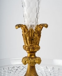 Coupe avec cône en cristal et bronze XIXème siècle