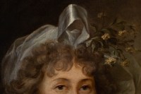 Portrait d&#039;une jeune femme au ruban de soie, vers 1790.
