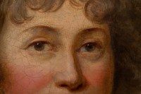 Portrait d&#039;une jeune femme au ruban de soie, vers 1790.