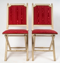 Paire de chaises d&#039;appoint style Louis XVI, Années 1950