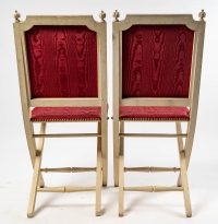 Paire de chaises d&#039;appoint style Louis XVI, Années 1950