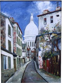 Maclet Elisée Peinture 20è école Française Paris Vue De Montmartre Le Sacré Coeur Huile Signée