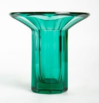 Vase vert, art déco de Marcel Goupy , France, XXème siècle