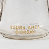 Flacon &quot;Leurs Ames&quot; verre blanc patiné sépia de René LALIQUE pour D&#039;ORSAY