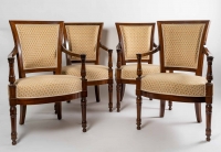 4 fauteuils directoires en acajou, circa 1800