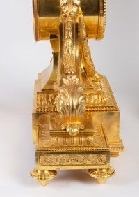 Garniture de cheminée en bronze doré Napoléon III 19e siècle