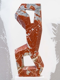 Sculpture en marbre rouge de SAVY