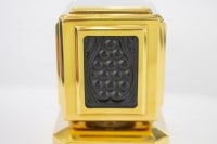Maison Lalique : 6 Poignées Métal Doré &amp; Cristal Noir