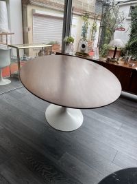 KNOLL &amp; Eero Saarinen table ovale &quot;TULIP&quot;, 198x121cm Plateau « Noyer »