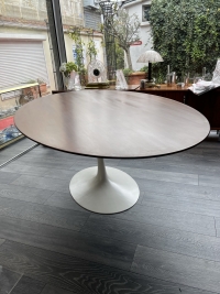 KNOLL &amp; Eero Saarinen &quot;TULIP&quot; oval table, 198x121cm &quot;Walnut&quot; top