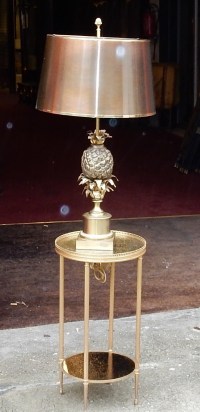 1950/70 Lampe A l Ananas en Bronze en Laiton Signée Charles &amp; Fils