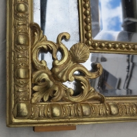 Miroir Style Régence à Coquille Glaces Mercure Parecloses Doré à l’or