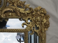 Miroir Style Régence à Coquille Glaces Mercure Parecloses Doré à l’or