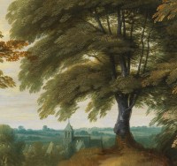 La Halte à l’orée du bois – Attribué à Alexander Keirincx (1600 – 1652)