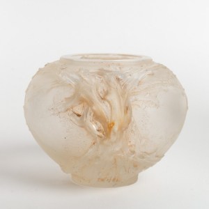 Vase « Deux Anses Entrelacs Épines » CP 395 - Moule 327 - verre soufflé-moulé à cire perdue - modèle unique de René Lalique - 1921||||||