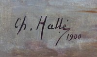 HALLE Charles Tableau paysage 20ème siècle Ecole de Crozant Paysage de La Creuse Huile sur toile signée