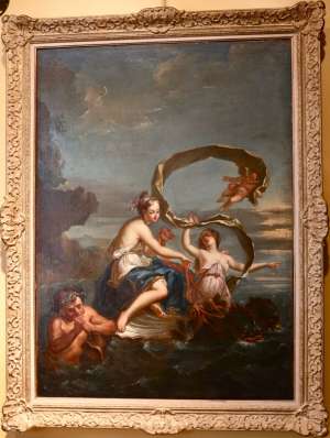 Huile sur toile &quot;Le triomphe d&#039;Amphitrite&quot; fin XVIIIème siècle