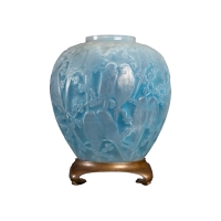 René Lalique 1919 - Vase Perruches Opalescent