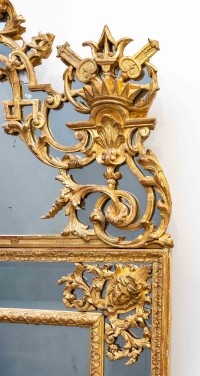 Exceptionnel miroir à parclose d&#039;époque Louis XIV, Fin XVIIème siècle