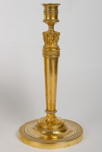 Paire de flambeaux à bustes de femmes montés en lampes attribuée à Claude Galle vers 1810