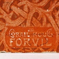Flacon « Corail Rouge » Verre Blanc Emaillé Corail de René LALIQUE pour Forvil.