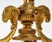 Paire de candélabres en bronze doré fin XIXème siècle