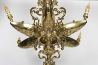 Lustre en bronze doré à 6 lumières époque Napoléon III